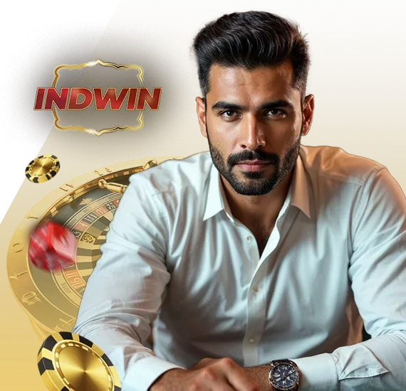 Indwin app home lobby interface showing available games